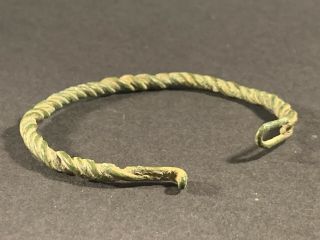 Ancient Viking Norse Bronze Twisted Bracelet Of Eternity Loop,  Circa 950 - 1000 Ad