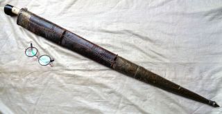 1800s Antique Afghan Khyber Knife.  British Raj Era Indo - Persian Sword No Tulwar