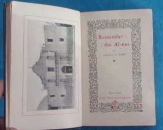 Antique Book 1888 431 page REMEMBER THE ALAMO complete & intact Amellia Barr 4