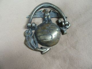 US Marines Door Knocker,  Solid Brass,  Eagle/World/Anchor GD,   2