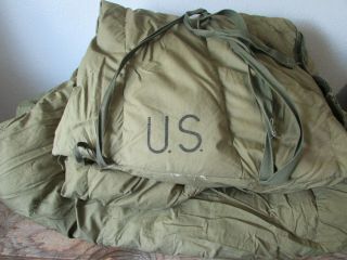 Vintage US Military Down Filled Mummy Arctic Sleeping Bag M - 1949 April 11 1952 2