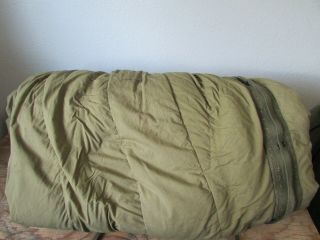 Vintage US Military Down Filled Mummy Arctic Sleeping Bag M - 1949 April 11 1952 4