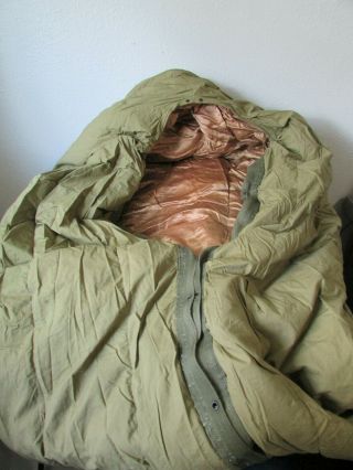 Vintage US Military Down Filled Mummy Arctic Sleeping Bag M - 1949 April 11 1952 5