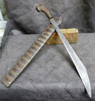 Antique and quality NIAS Sumatran Balato sword,  no mandau,  Indonesia 7