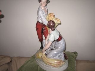 Antique Royal Dux Porcelain Figurine 18 Inch