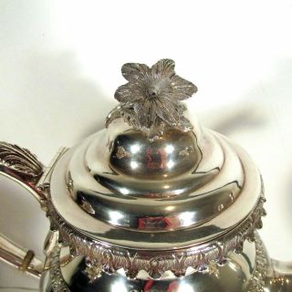 3 piece C1850 Lows Ball & Co PA Coin Silver Tea Set belonging to Daniel Webster 3