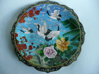 Antique Cloisonne Charger Plate 10 Inches Wide. . .  Rf.  1768