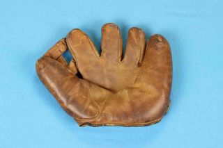 40s Vintage BASEBALL GLOVE │ US Army Special Services WWII Military Old Antique 2