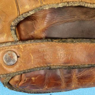 40s Vintage BASEBALL GLOVE │ US Army Special Services WWII Military Old Antique 6