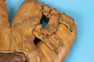 40s Vintage BASEBALL GLOVE │ US Army Special Services WWII Military Old Antique 7