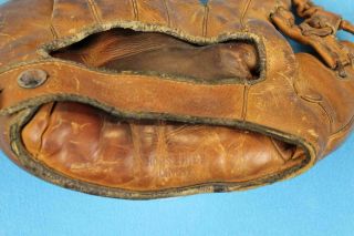 40s Vintage BASEBALL GLOVE │ US Army Special Services WWII Military Old Antique 9