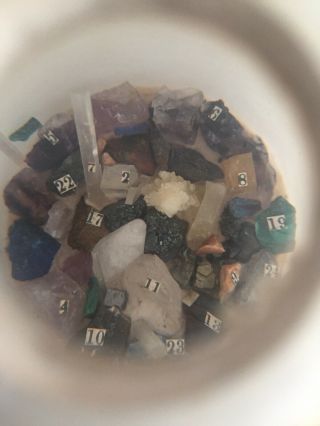 antique victorian curio peep viewer mineral sample.  unusual 5