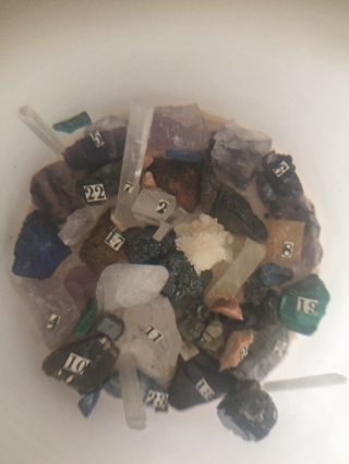 antique victorian curio peep viewer mineral sample.  unusual 7