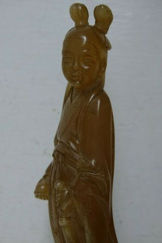 VERY INTERESTING LARGE OLD CHINESE CARVED STONE FIGURE INFO WELCOME VERY RARE 4