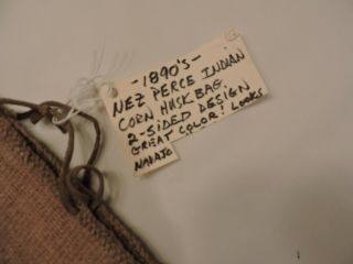 NEZ PERCE CA.  1890 CORN HUSK BAG 2 - SIDED DESIGN 5