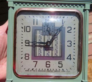 Vintage Art - Deco Ingraham Meteor Alarm Clock