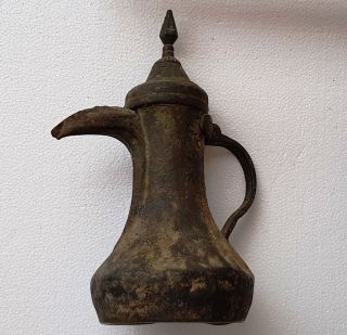 Very Rare 18th Islamic Arabic Bedouin Copper Nizwa Dallah Coffee Pot. 10