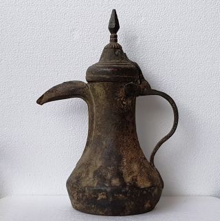 Very Rare 18th Islamic Arabic Bedouin Copper Nizwa Dallah Coffee Pot.