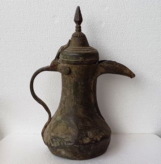 Very Rare 18th Islamic Arabic Bedouin Copper Nizwa Dallah Coffee Pot. 3