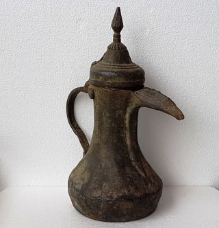 Very Rare 18th Islamic Arabic Bedouin Copper Nizwa Dallah Coffee Pot. 4