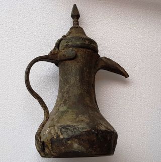 Very Rare 18th Islamic Arabic Bedouin Copper Nizwa Dallah Coffee Pot. 9