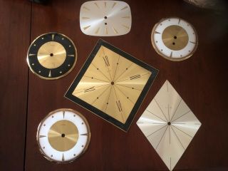 Mid Century Clock Faces For Decorating Or Repairs