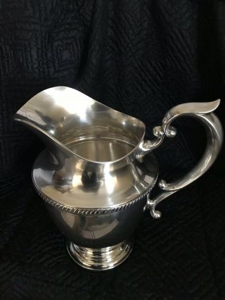 Hunt Rare Antique 1930 ' s Sterling Silver Water Pitcher No Monogram 11