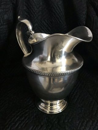 Hunt Rare Antique 1930 ' s Sterling Silver Water Pitcher No Monogram 6