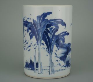 A Large Size Chinese Blue and White Porcelain Vase Brush Pot 5