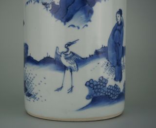 A Large Size Chinese Blue and White Porcelain Vase Brush Pot 8