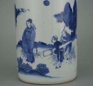 A Large Size Chinese Blue and White Porcelain Vase Brush Pot 9
