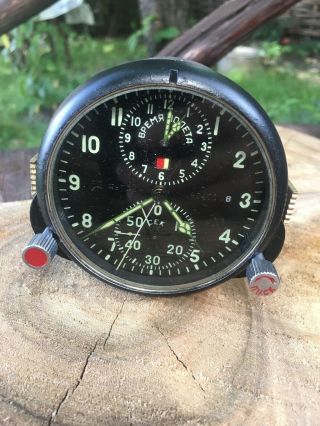 Soviet Airforce Panel Cockpit Clock Acs - 1 " B " / Achs - 1 " B " For Su/mig Jets 90400