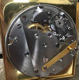 Vintage Swiss Jaeger LeCoultre 8 Day Folds Leather Desk Alarm Travel Clock 3
