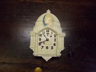 Lux Roosevelt U.  S.  Capitol Miniature Pendulette Clock Circa.  1930 2