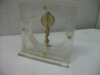 Le Coultre Skeleton Desk Clock Vintage 16 Jewels Parts Lecoultre