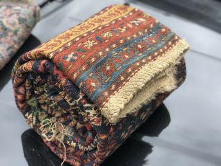 Auth: 19th C Antique Bakshaish Organic Wool Kurdish Collectors Masterpiece NR 12