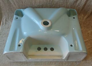 Mid Century Art Deco HOMARY Baby Blue Porcelain Ceramic SInk Stamped 1959 RARE 2