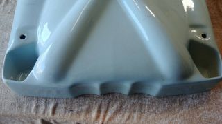 Mid Century Art Deco HOMARY Baby Blue Porcelain Ceramic SInk Stamped 1959 RARE 8