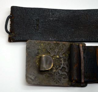 WW1 Russian Imperial Soldier Belt Buckle with belt 4
