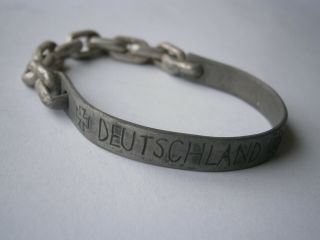 German soldier ' s Bracelet Iron Cross WW1 GERMANY OVER EVERYTHING wwI DEUTSCHLAND 9