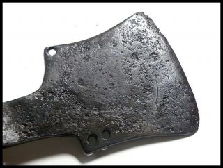 Extremely Rare Early Anglo - Scandinavian Viking Melee Axe Hatchet Solar Decorated 6