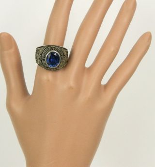 1947 United States Air Force Sterling Silver Blue Stone Military Ring Sz.  10.  75 2