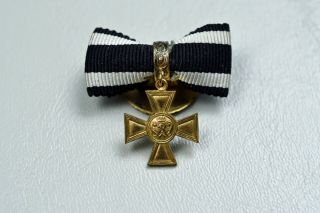 Wwi German Golden Military Merit Cross Boutonniere