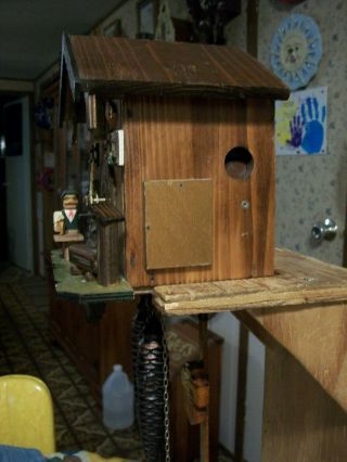 Vintage Black Forest Hubert Herr Chalet/Beer Drinker Cuckoo Clock Germany 3