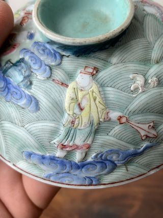 antique chinese famille rose tea bowl and cover 4