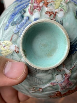 antique chinese famille rose tea bowl and cover 6