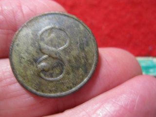 Detecting Find Large 20mm 8th Regiment Officers Military Button