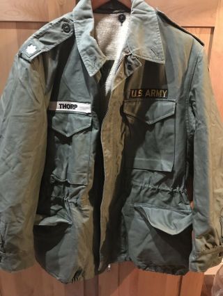 Vintage M - 1951 Us Army Field Jacket W/ Liner & Patches