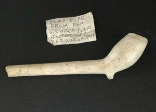 Clay Pipe From Fort George Ny,  Late 18th Century