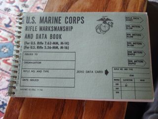 Vintage 1972 U.  S.  Marine Corps Rifle Marksmanship Data Book Navmc Vietnam Era